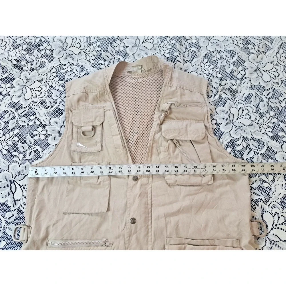 KODAK Attaccapami Photographers Vest L Khaki Adjustable‎ Vented Multiple Pockets